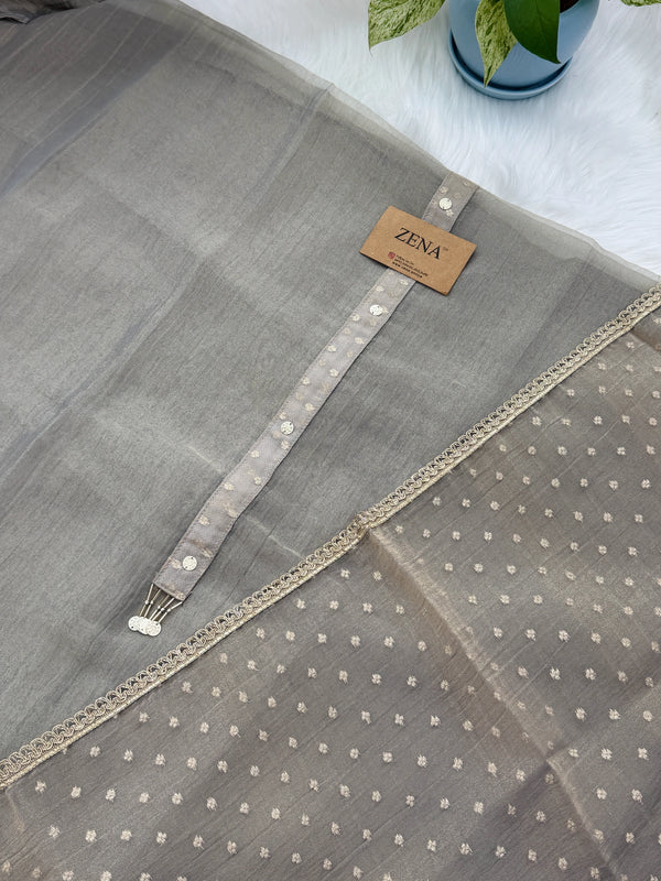 ✨ Crush Tissue Silk Jacquard Work Unstitched Suit ✨