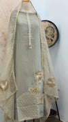 ✨ Crush Tissue Silk Jacquard Work Unstitched Suit ✨