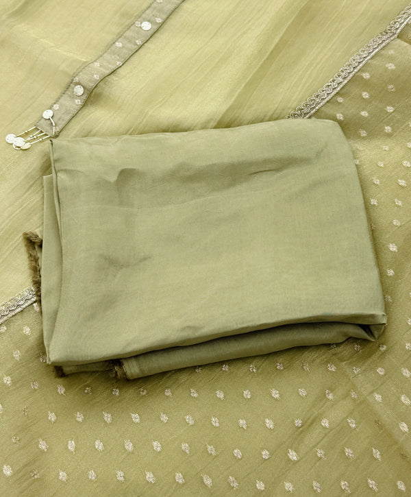 ✨ Crush Tissue Silk Jacquard Work Unstitched Suit ✨