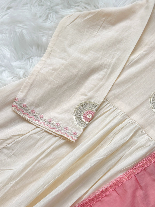 ✨ Mul Cotton Embroidered Anarkali Set ✨
