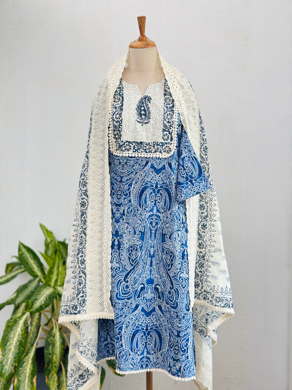 Pure cotton hakuba kurti set