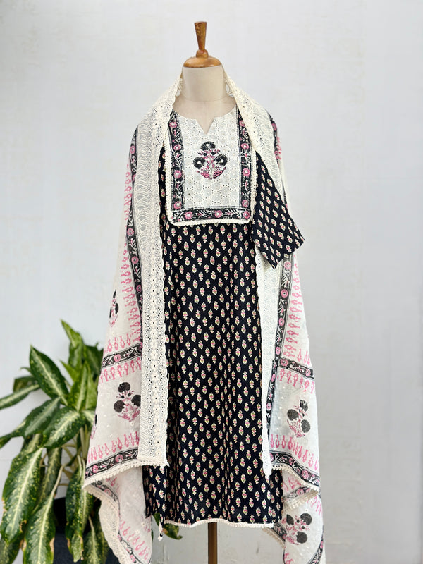 Pure cotton Hacoba kurti set