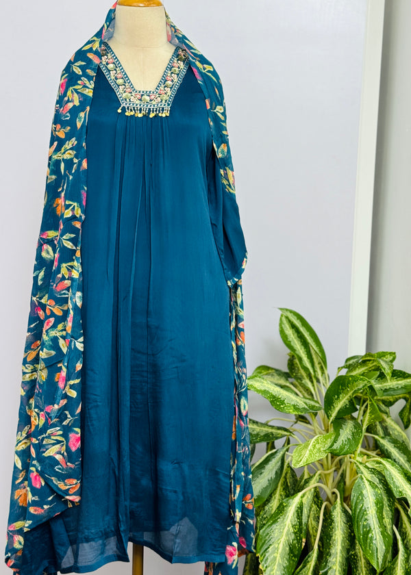 Chinnon Handwork Anarkali Kurti Set