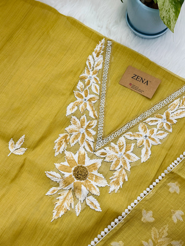 ✨ Jamdhani Cotton Unstitched Partywear Suit ✨