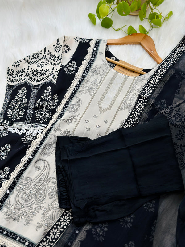 Ready to wear kurti set with handwork details Fabric crepe