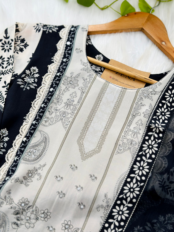 Ready to wear kurti set with handwork details Fabric crepe