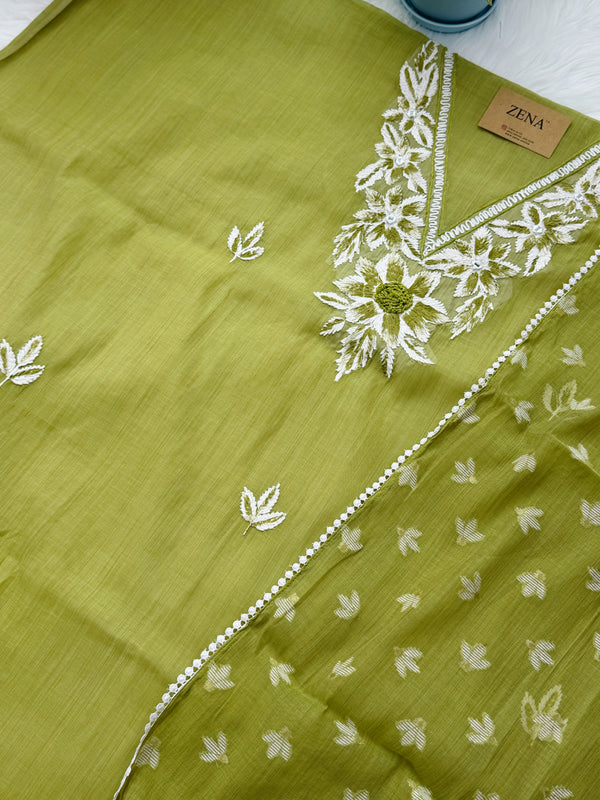 ✨ Jamdhani Cotton Unstitched Partywear Suit ✨