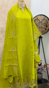 ✨ Roman Silk Embroidered Party Wear Kurti Set ✨