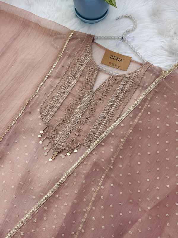 ✨ Tissue Silk Unstitched Partywear Suit ✨