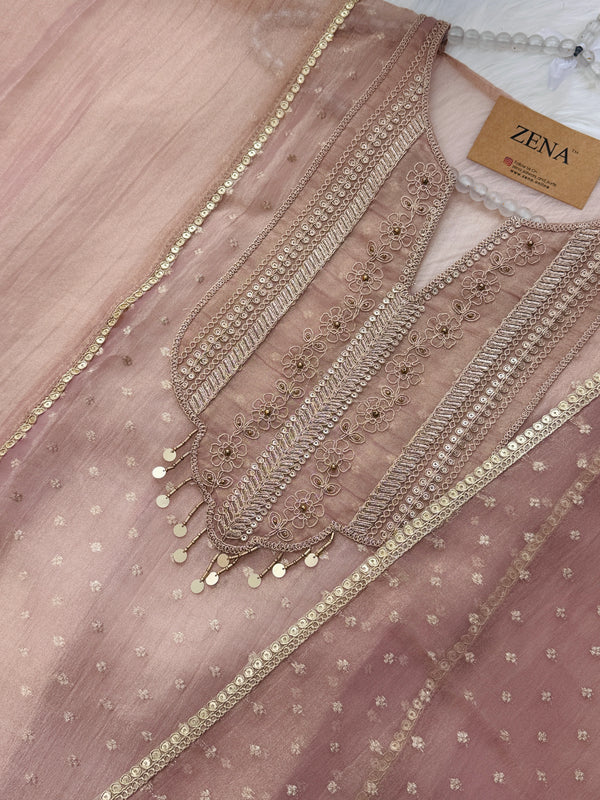 ✨ Tissue Silk Unstitched Partywear Suit ✨