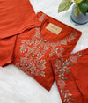 ✨ Pure Cotton Embroidery Work Kurti Set ✨