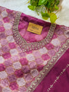 Premium Moga Silk Jacquard | Handwork Suit with Silk Georgette Dupatta