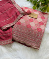 Premium Moga Silk Jacquard | Handwork Suit with Silk Georgette Dupatta