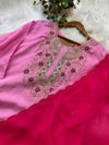 ✨ Pure Dola Silk Handwork Party Wear Suit with Organza Dupatta ✨