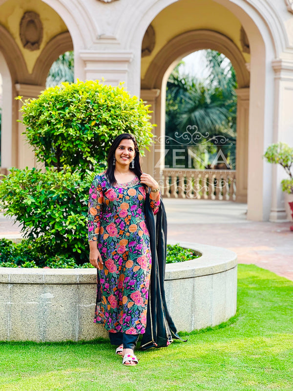 Ready-to-Wear Organza Kurti Set ๐