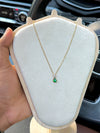 Emerald Teardrop Pendant Necklace 💚✨