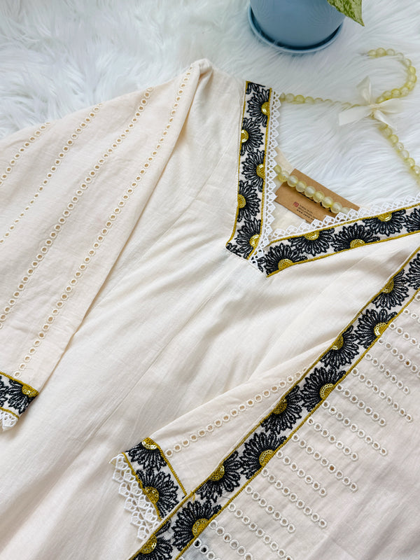 ✨ Pure Cotton Anarkali Kurti Set ✨