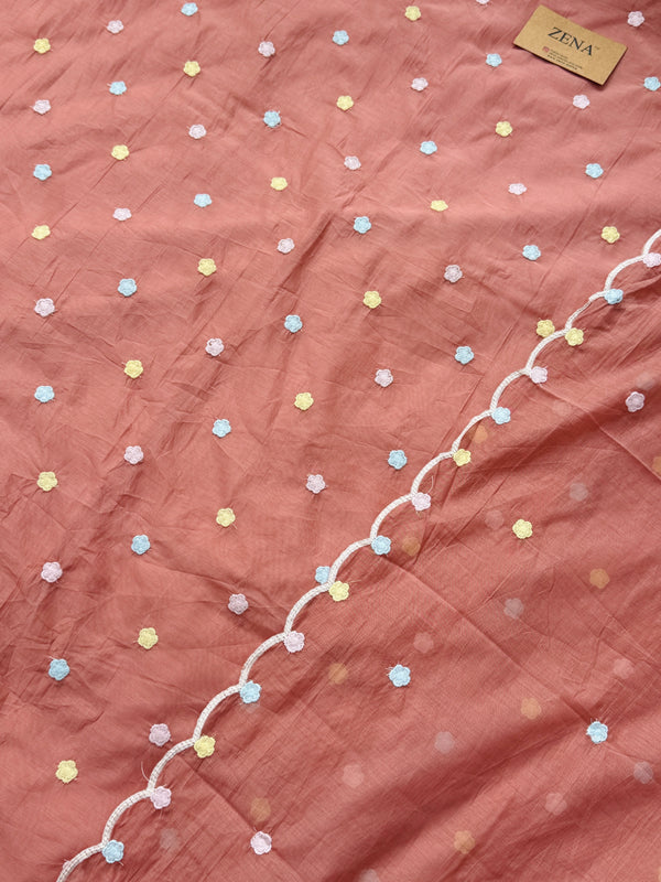 ✨ Malai Chanderi Embroidered Unstitched Suit ✨