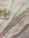 ✨ Mul Chanderi Embroidered A-Line Kurti Set ✨
