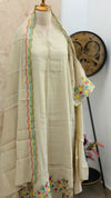 ✨ Mul Chanderi Embroidered A-Line Kurti Set ✨
