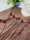✨ Mul Chanderi Embroidered Anarkali Set ✨