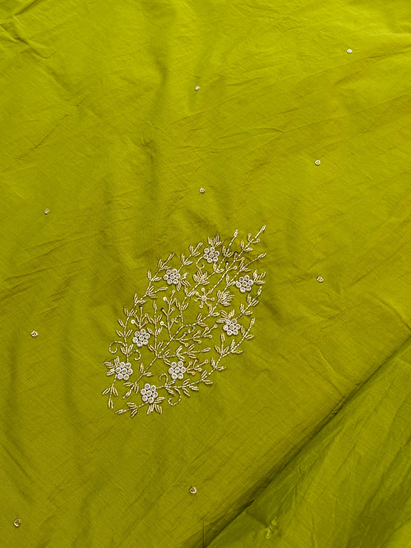 ✨ Mul Chanderi Hand Detailed Unstitched Suit ✨