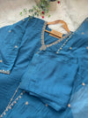 ✨ Premium Mul Chanderi Handwork A-Line Kurti Set ✨