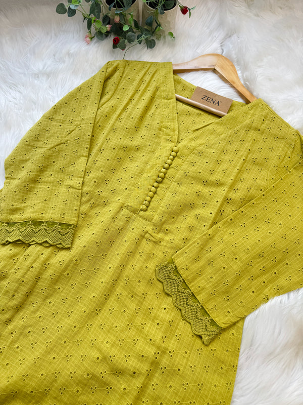 ✨ Pure Cotton Hacoba A-Line Kurti Set ✨