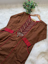 ✨ Pure Cotton Mirror Work Slitted Kurti Set ✨