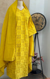 ✨ Pure Cotton Thread Work A-Line Kurti Set ✨