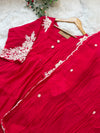 ✨ Mul Chanderi Embroidered Anarkali Set ✨
