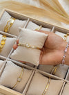 Gold-Plated Anti-Tarnish Stainless Steel Stone Bangle ✨