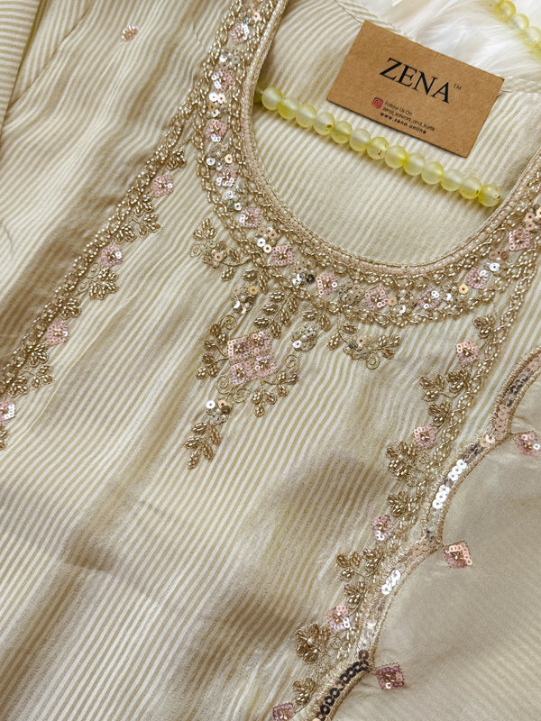✨ Tissue Silk Handwork Party Wear Suit ✨