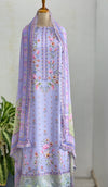 Pure Muslin Digital Printed Suit with Pure Chinnon Digital Printed Organza Border Dupatta
