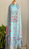 Pure Muslin Digital Printed Suit with Pure Chinnon Digital Printed Organza Border Dupatta