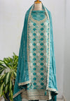 Premium Moga Silk Jacquard | Handwork Suit with Silk Georgette Dupatta