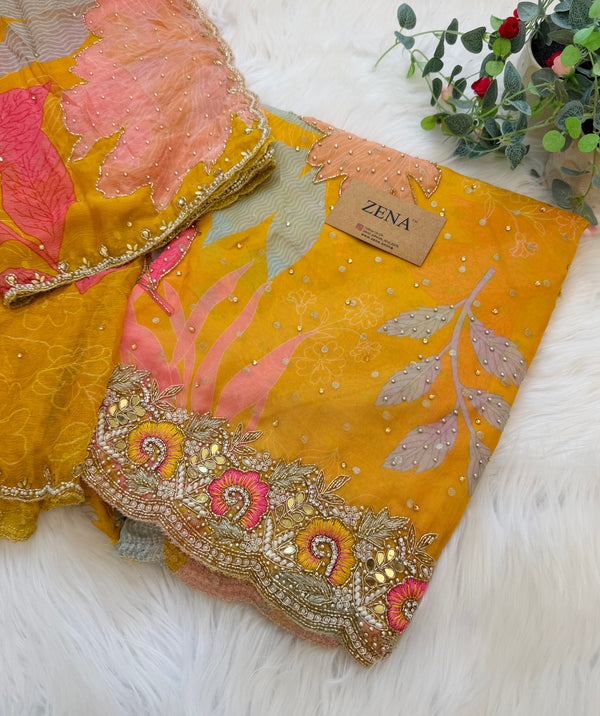 ✨ Viscose Organza Unstitched Suit ✨