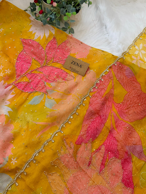 ✨ Viscose Organza Unstitched Suit ✨