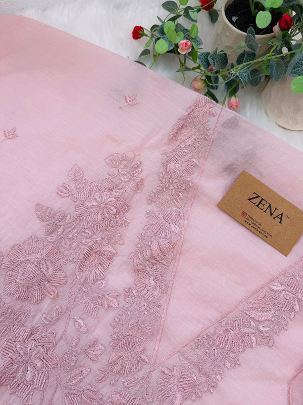 ✨ Mul Chanderi Embroidered Unstitched Suit ✨