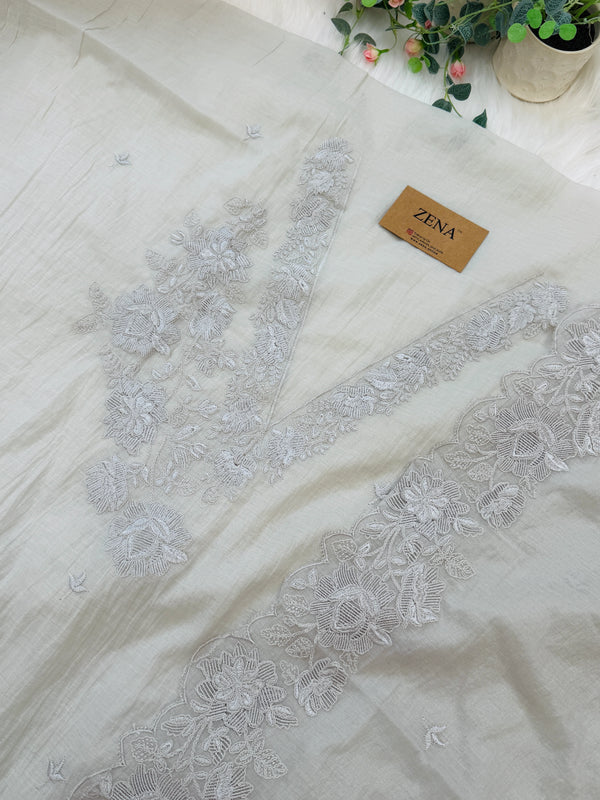 ✨ Mul Chanderi Embroidered Unstitched Suit ✨