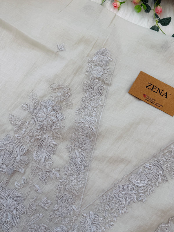 ✨ Mul Chanderi Embroidered Unstitched Suit ✨