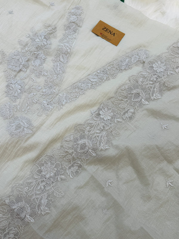 ✨ Mul Chanderi Embroidered Unstitched Suit ✨