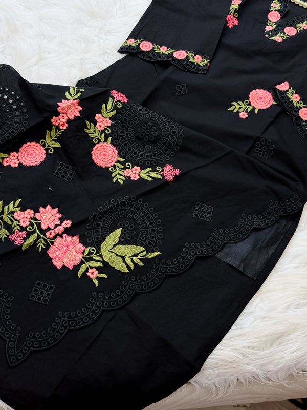 ✨ Pure Cotton Embroidered Kurti Set ✨