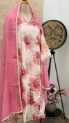 ✨ Glass Chanderi A-Line Kurti Set ✨