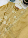 ✨ Mul Chanderi Embroidered Kurti Set ✨