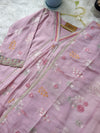✨ Mul Chanderi Embroidered Anarkali Kurti Set ✨
