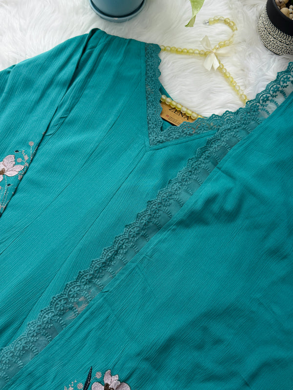 Ready-to-Wear Premium Crushed Rayon Anarkali Suit 💃