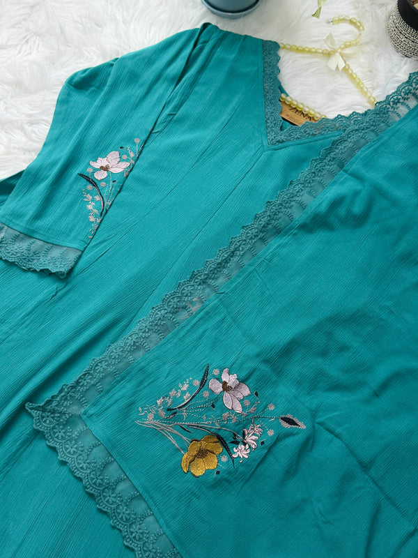 Ready-to-Wear Premium Crushed Rayon Anarkali Suit 💃