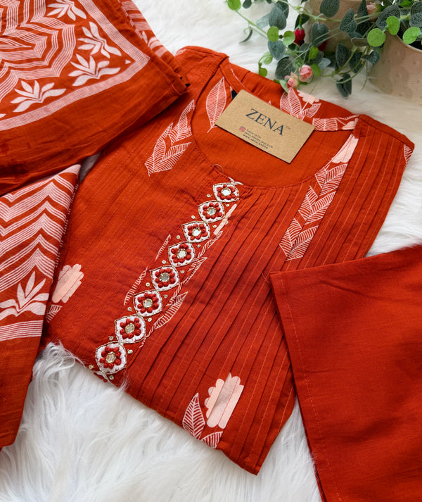 ✨ Pure Cotton Anarkali Set ✨