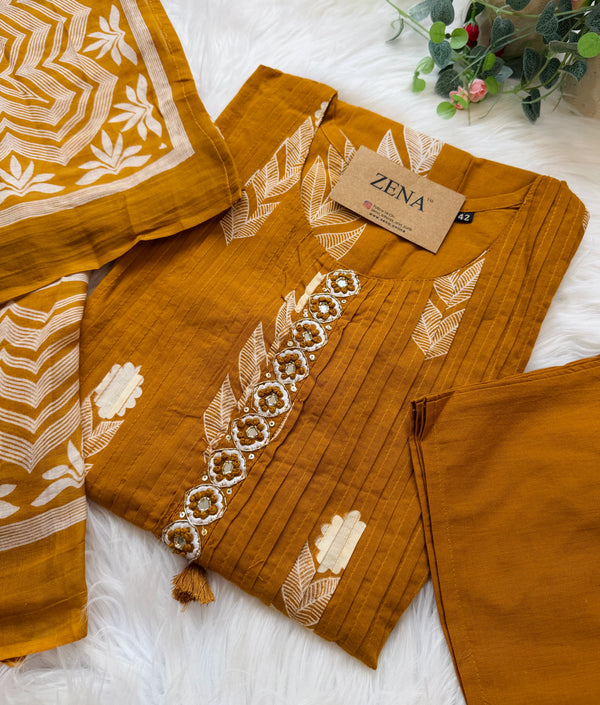 ✨ Pure Cotton Anarkali Set ✨